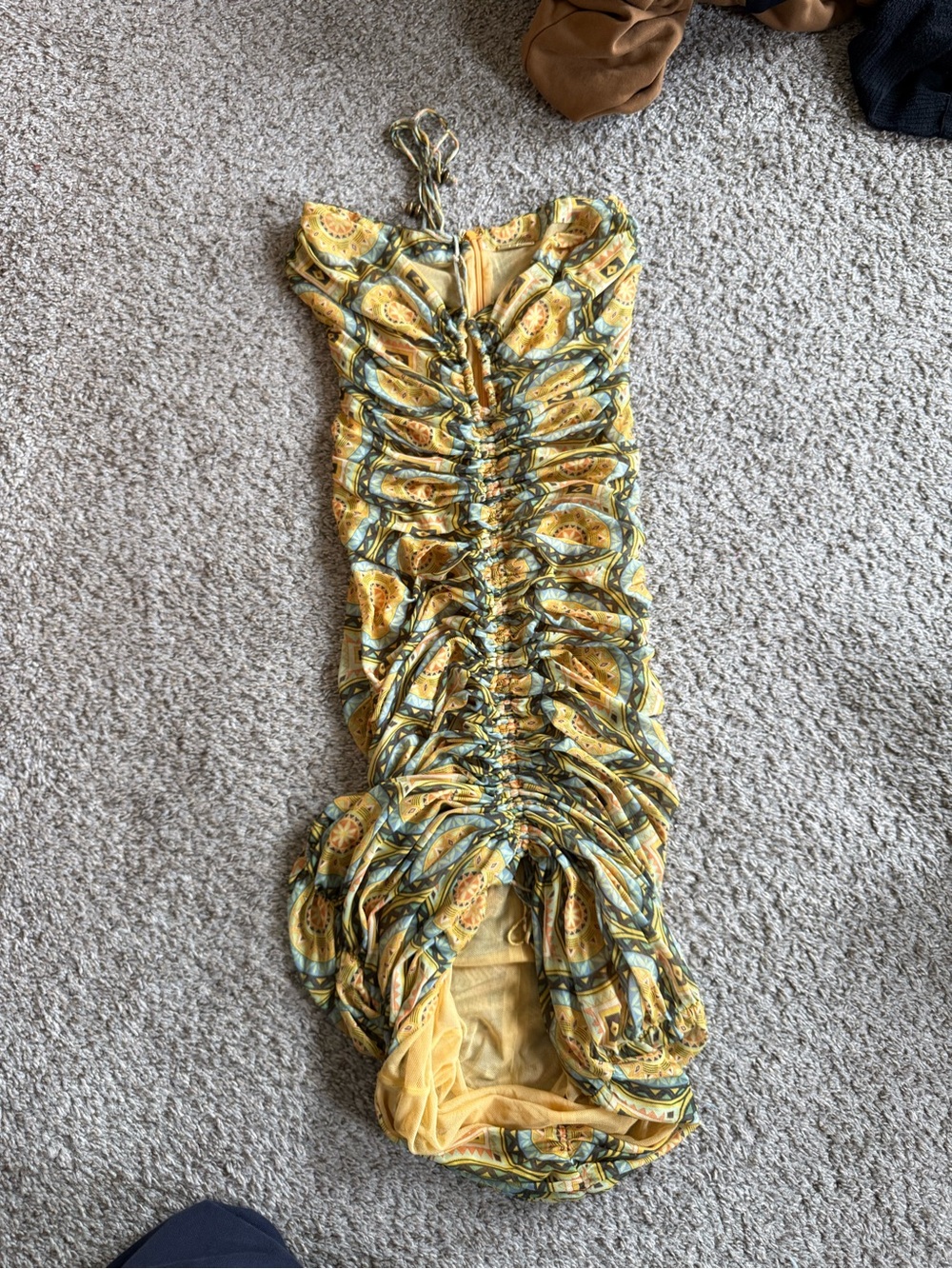 Alexis Alva Ruched Mini Dress in Aztec - Picture 5 of 10